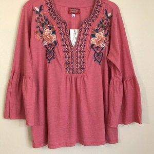 Johnny Was Marion Flare Sleeved Blouse XL